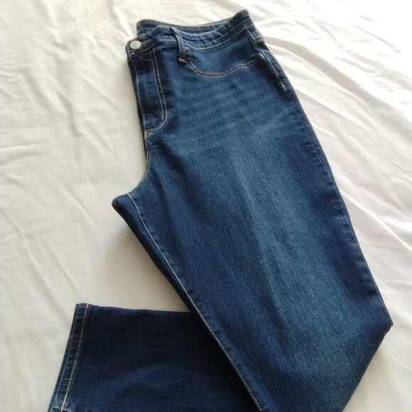 GAP Dark Wash "High Rise FAVORITE JEGGING" Jeans Sz 16/33 - Picture 1 of 7